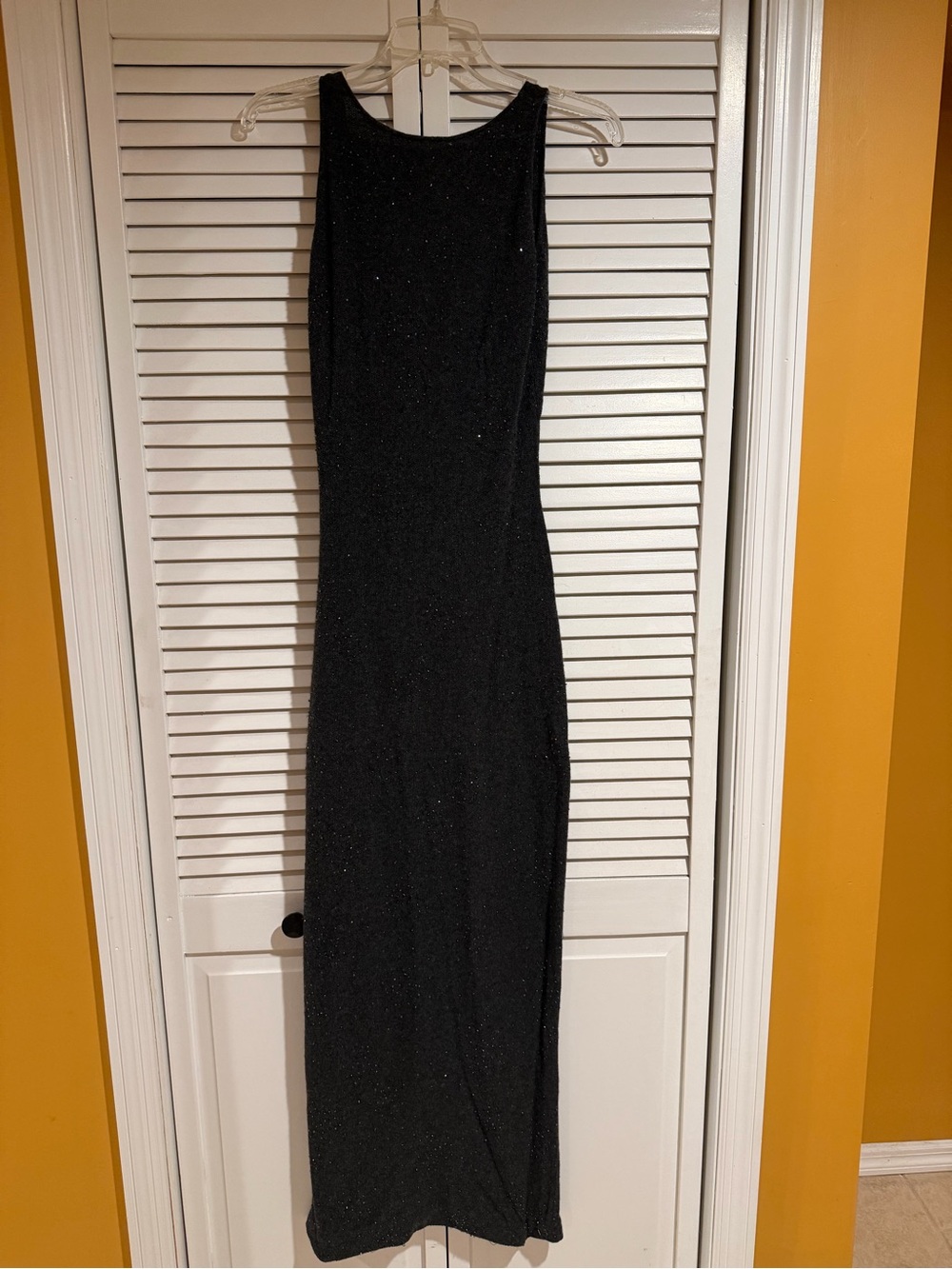 Vintage Halston Gray Cashmere Beaded Gown
